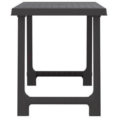 vidaXL Camping Table Anthracite 79x56x64 cm PP Wooden Look