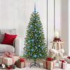 vidaXL Artificial Christmas Tree with 150 LEDs Green 150 cm PE and PVC