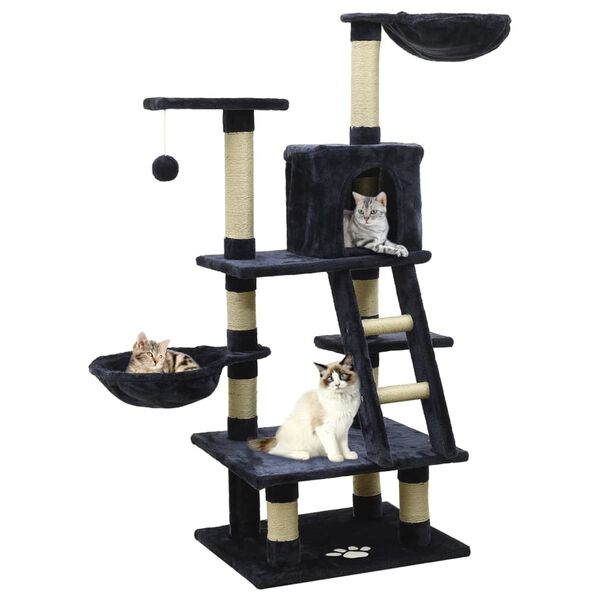 vidaXL Cat Tree with Sisal Scratching Posts Blue 122 cm