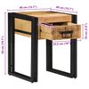 vidaXL End Table Brown and Black 40 x 40 x 50 cm Solid Mango Wood