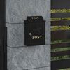 vidaXL Wall Mounted Mailbox Black 29 x 13 x 41 cm Cast Aluminum