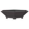 vidaXL Fire Pit Black 100 x 100 x 28 cm Cold-rolled steel