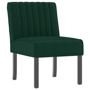 vidaXL Slipper Chair Dark Green Velvet