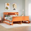 vidaXL Bookcase Bed without Mattress Wax Brown 140x190 cm Solid Wood Pine