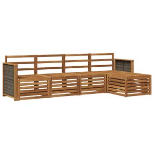 vidaXL Outdoor Sofa Set 5 pcs Natural