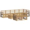 vidaXL Outdoor Sofa Set 9 pcs White 59 x 59 x 37 cm Solid Acacia Wood
