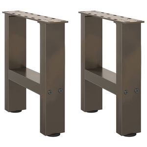 vidaXL Coffee Table Legs Natural Steel 2 pcs 30x(30-31) cm Steel