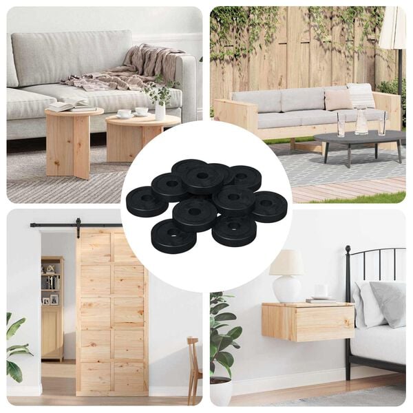 vidaXL suitable for Flat Washer 12 pcs Black 15 x 4 x 3 mm