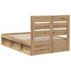 vidaXL Bed Frame Artisian Oak 120 x 190 cm Solid Pine Wood