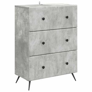 vidaXL Drawer Cabinet 66 x 34.5 x 90 cm Engineered Wood Concrete Grey