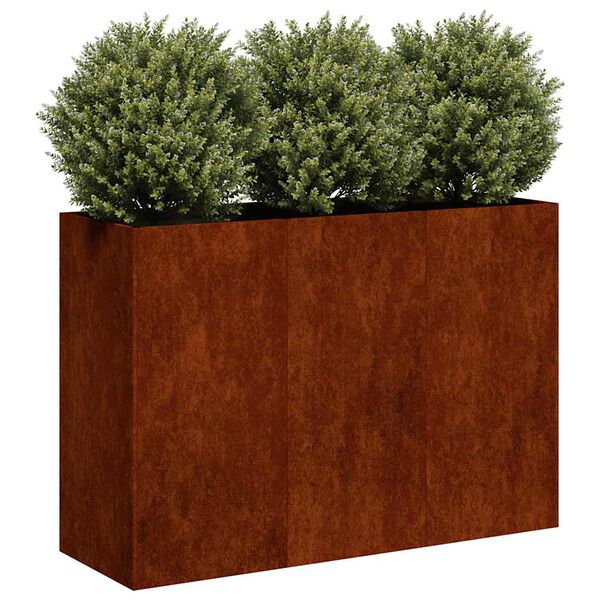 vidaXL Planter Rusty 120x40x80 cm Weathering Steel