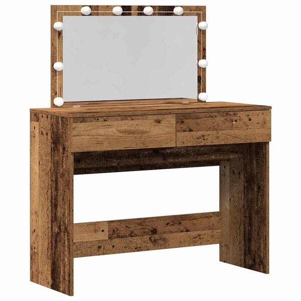 vidaXL Dressing Table Old Wood 100 x 40 x 120 cm Engineered Wood