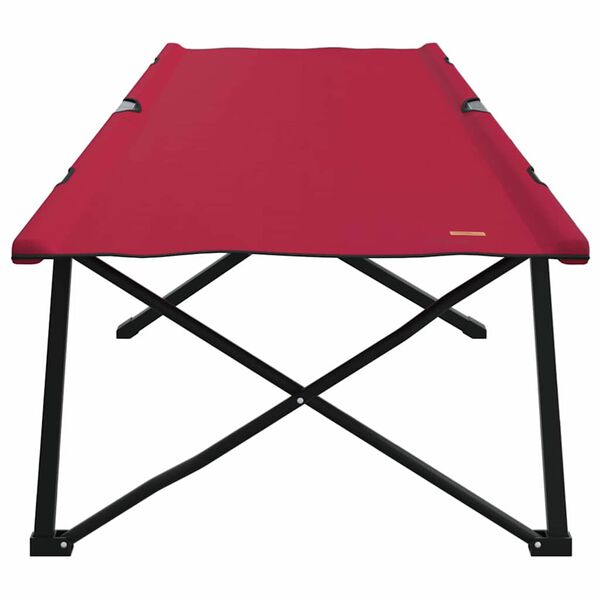 vidaXL Folding Camping Bed Folding Red 206 x 76 x 74 cm Oxford fabric