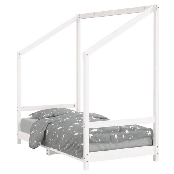 vidaXL Kids Bed Frame White 80x160 cm Solid Wood Pine