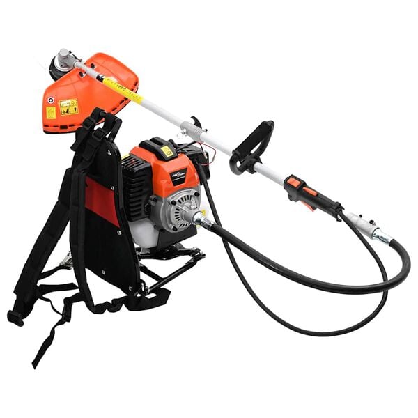 vidaXL Brush Cutter Backpack Design Orange 52 cc 1.45 kW