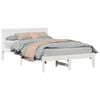 vidaXL Bed Frame White 120 x 190 cm Solid Pine wood