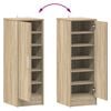 vidaXL Shoe Cabinet Sonoma Oak 32x35x92 cm Engineered Wood
