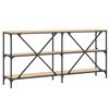 vidaXL Console Table Sonoma Oak 160x30x75 cm Engineered Wood and Iron