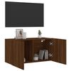 vidaXL TV Cabinet Wall-mounted Brown Oak 80x30x41 cm