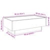 vidaXL Coffee Table with LED White 90x50x30 cm Engineered Wood
