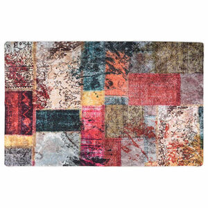 vidaXL Rug Washable Patchwork 160x230 cm Multicolour
