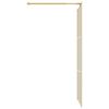 vidaXL Walk-in Shower Wall with Clear ESG Glass Gold 80x195 cm