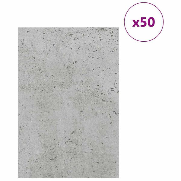 vidaXL Decor Panels 50 pcs Concrete grey 40 x 60 x 0.3 cm