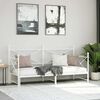 vidaXL Daybed with Trundle without Mattress White 90x190 cm Steel