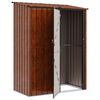 vidaXL Garden Sheds Brown 153.5 x 86 x 200 cm Metal