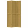 vidaXL Room Divider 3 Panels Brown Solid Wood Paulownia