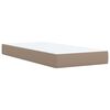 vidaXL Box Spring Bed with Mattress Cappuccino 90x200 cm Faux Leather