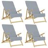 vidaXL Beach Towels 4 pcs Grey 60x135 cm Fabric 400 GSM