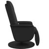 vidaXL Massage Recliner Chair with Footrest Black Faux Leather