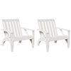 vidaXL Garden Adirondack Chairs 2 pcs White 75x77x77 cm Solid Wood Pine