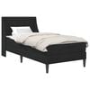 vidaXL Bed Frame with Mattress Black 90 x 190 cm Velvet
