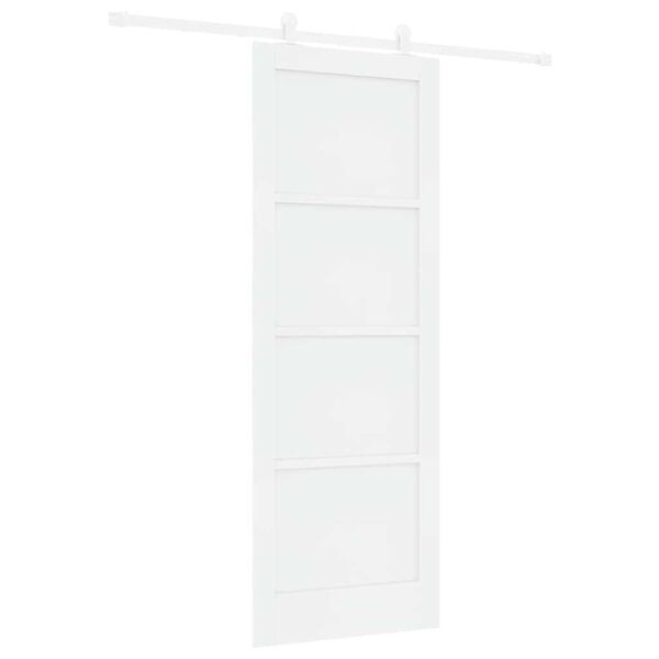 vidaXL Sliding Door White 78 x 211 cm Solid Pine Wood