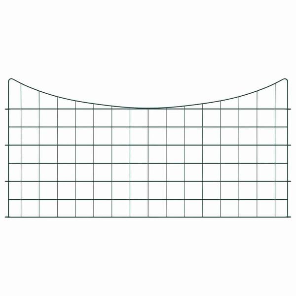 vidaXL Pond Fence Set 5 pcs Green 100 x 50 cm Steel