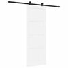 vidaXL Sliding Door White and Black 78 x 202 cm Solid Pine Wood