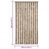 vidaXL Fly Curtain Dark Brown and Beige 100x200 cm Chenille