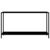 vidaXL Console Table Black 140x35x75 cm Tempered Glass