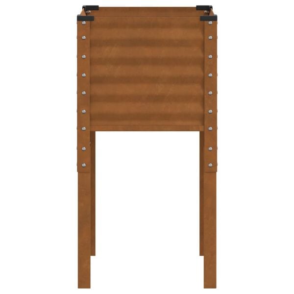vidaXL Garden Planter 45x45x88 cm Weathering Steel