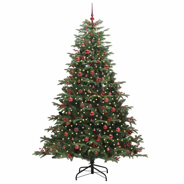 vidaXL Artificial Christmas Tree with 300 LEDs with Stand Green 240 cm