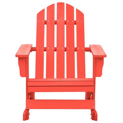 vidaXL Garden Rocking Adirondack Chair Solid Fir Wood Red