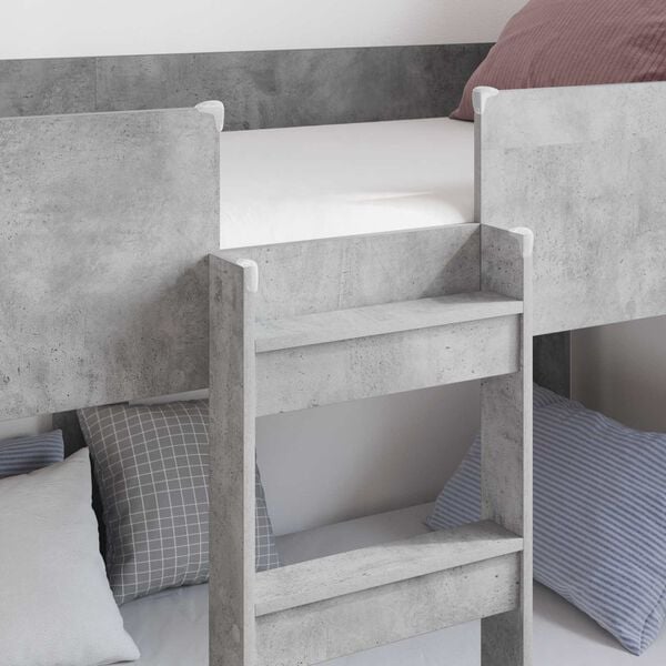 vidaXL Bunk Bed for Kids Concrete Grey 100 x 200 cm Engineered Wood