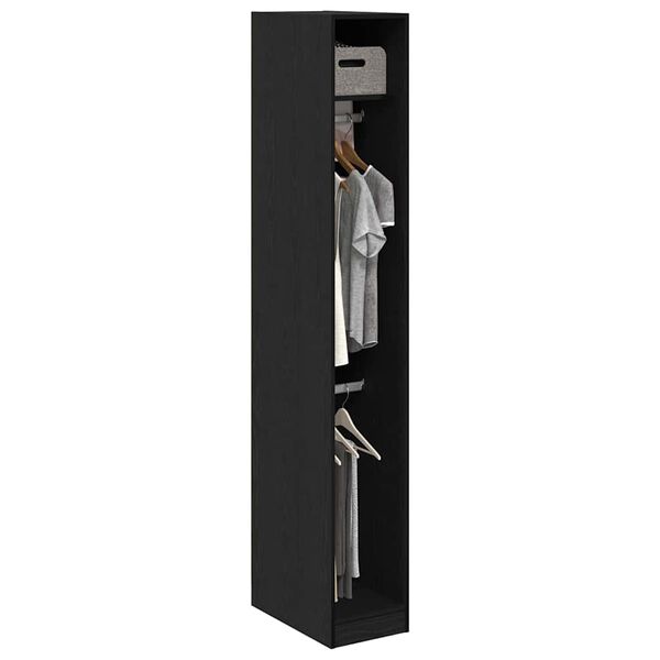 vidaXL Wardrobe Black oak 30 x 50 x 200 cm Engineered Wood