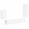 vidaXL TV Cabinet Set Wall-mounted 3 pcs White Engineered Wood