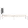 vidaXL Bed Frame with Upholstered Headboard Light Grey 75 x 190 cm