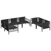 vidaXL Garden Sofa Set with Cushion 6 pcs Anthracite Steel