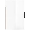 vidaXL Wall-mounted Bedside Cabinet High Gloss White 50x30x47 cm