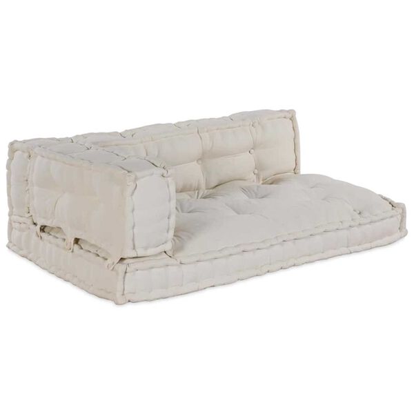 vidaXL Pallet Sofa Cushion Cream Fabric